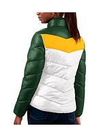 Women's G-iii 4Her by Carl Banks White, Green Bay Packers New Star Quilted Full-Zip Jacket