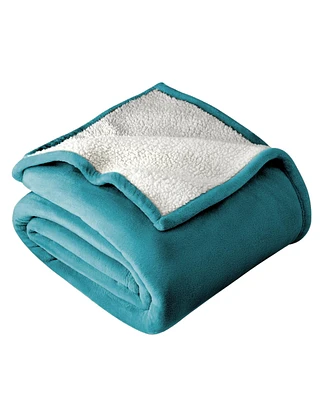 Bare Home Fleece Sherpa Blanket, Full/Queen