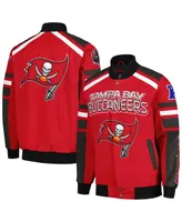 Men's G-iii Sports by Carl Banks Red Tampa Bay Buccaneers Power Forward Racing Full-Snap Jacket