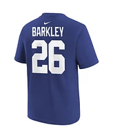 Toddler Boys and Girls Nike Saquon Barkley Royal New York Giants Player Name Number T-shirt