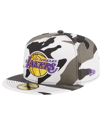 Men's New Era Los Angeles Lakers Snow Camo 59FIFTY Fitted Hat