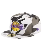 Men's New Era Los Angeles Lakers Snow Camo 59FIFTY Fitted Hat