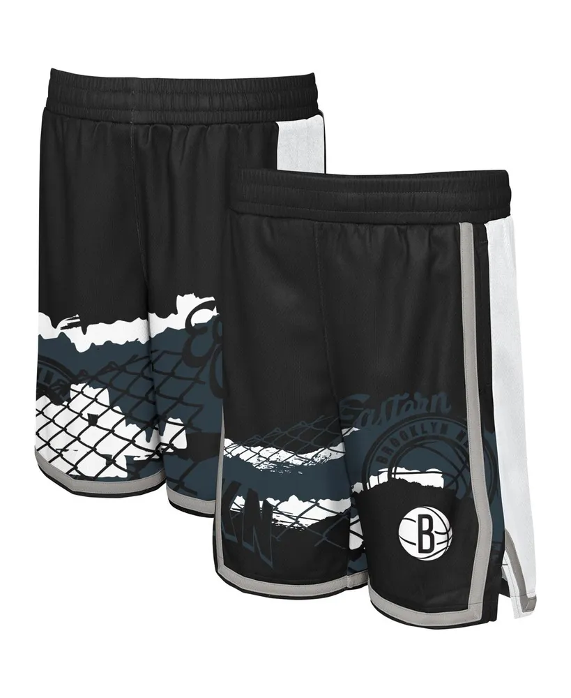 Big Boys Black Brooklyn Nets Fade Away Shorts