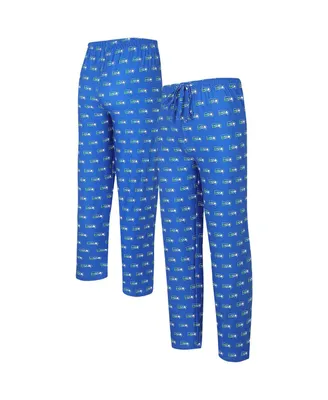 Men's Concepts Sport Royal Seattle Seahawks Gauge Throwback Allover Print Knit Pants