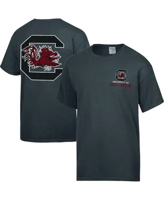 Men's Comfortwash Charcoal Distressed South Carolina Gamecocks Vintage-Like Logo T-shirt