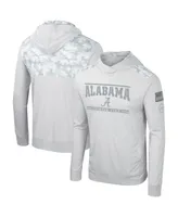 Men's Colosseum Gray Alabama Crimson Tide Oht Military-Inspired Appreciation Long Sleeve Hoodie T-shirt