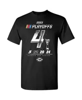 Men's Checkered Flag Sports Heather Charcoal 2023 Nascar Cup Series Playoffs Championship Four T-shirt