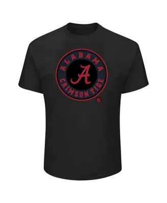 Men's Profile Black Alabama Crimson Tide Big and Tall Pop T-shirt