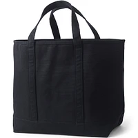 Lands' End Solid Color 5 Pocket Open Top Canvas Tote Bag