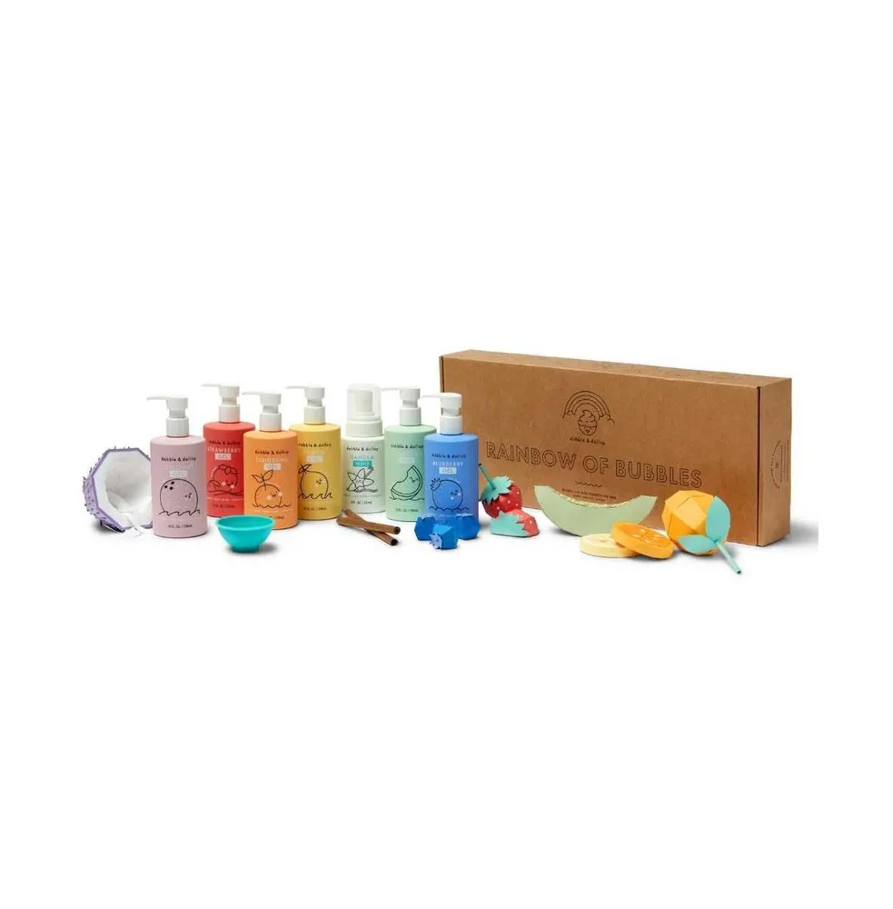 Rainbow of Bubbles Bath Set - 7 Bottles - Assorted Pre
