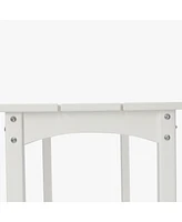 55" Outdoor Patio Hdpe Adirondack 2-Tier Shelf Console Table