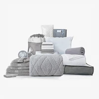 Dormify Premium Dorm Essential Bundle - 24 Piece Twin Xl Set, Comforter, Sheets, & Pillow