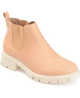 Journee Collection Women's Rorke Lug Sole Stretch Gore Ankle Booties