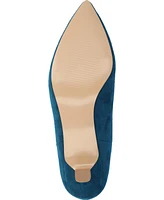 Journee Collection Women's Tenlee Wide Width Pointed Toe Kitten Heel Dress Booties