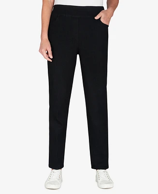 Alfred Dunner Women's Super Stretch Mid- Rise Average Length Denim Pant