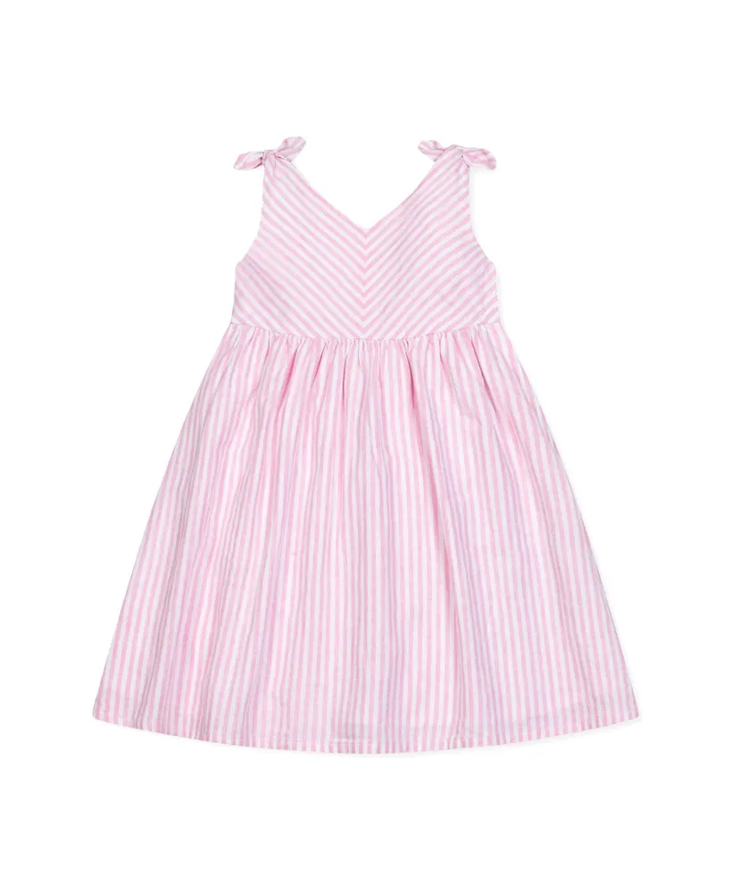 Hope & Henry Toddler Girls Sleeveless Bow Shoulder Swing Dress