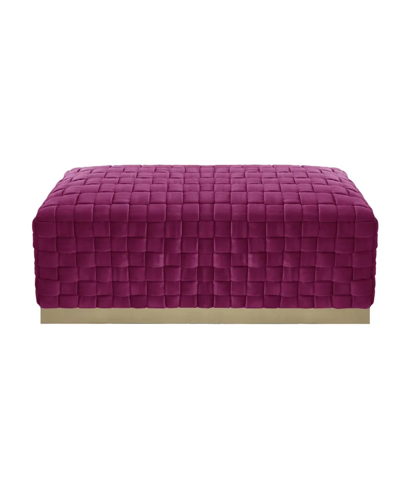 Nicole Miller Diamond Velvet Bench