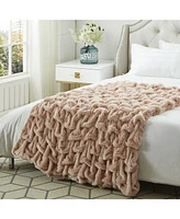 Cozy Tyme Arman die Stitched Throw Blanket 50"x60"