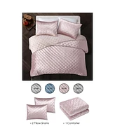 Grace Living Prudence Velvet 3pc Full/Queen Comforter Set