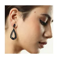 Sohi Women's Black Twisted Teardrop