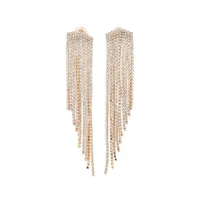 Sohi Women's Silver Bling Cluster Drop Earrings