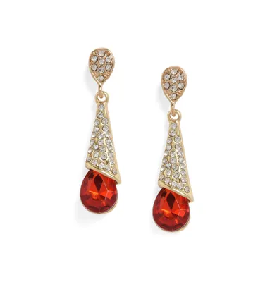 Sohi Women's Teardrop Stone Drop Earrings