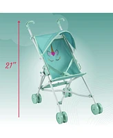 The New York Doll Collection Unicorn Baby Stroller