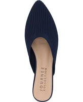 Journee Collection Women's Aniee Wide Width Knit Slip On Mules