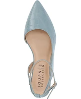 Journee Collection Women's Keefa Ankle Strap Slingback Heels