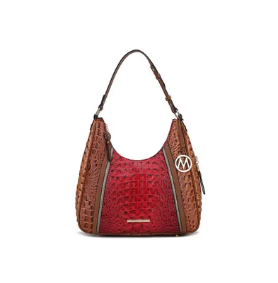 Mkf Collection Becket Faux Crocodile-Embossed Shoulder Bag by Mia K