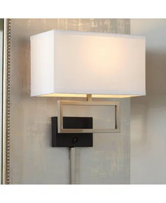 Trixie Modern Indoor Wall Lamp Brushed Nickel Silver Matte Black Plug