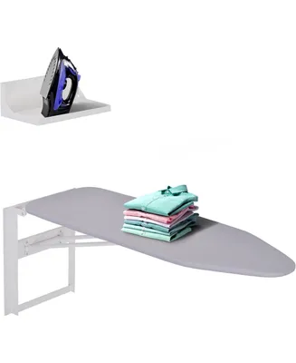 Ivation Ironing Board with Storage Shelf, Wall Mount Ironing Board