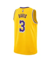 Men's and Women's Nike Anthony Davis Gold Los Angeles Lakers Swingman Jersey - Icon Edition