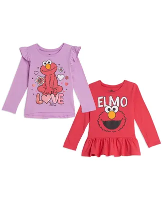 Sesame Street Elmo Girls 2 Pack T-Shirts Infant