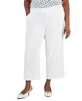 Kasper Plus Mid Rise Pull-On Wide Leg Pants