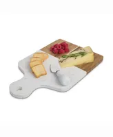 Hic Kitchen Maison Du Fromage 4-Piece Charcuterie Rectangular Cheese Board and Cheese Tools Set