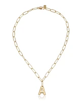 Ettika Paperclip Chain Initial Necklace