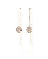 Swarovski White, Rhodium Plated or Rose-Gold Tone Meteora Drop Earrings