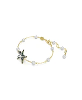 Swarovski Crystal Swarovski Imitation Pearls, Starfish, Multicolored, Gold-Tone Idyllia Bracelet