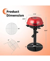 1600W Electric Bbq Grill with Removable Non-Stick Warming Rack