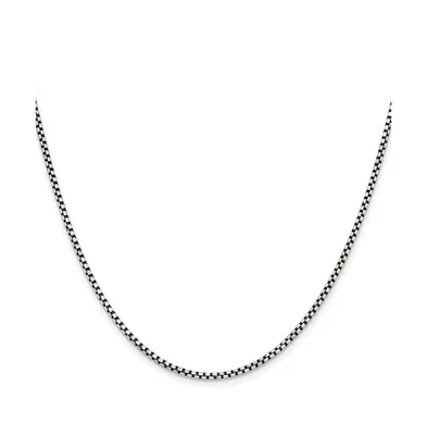 Chisel Stainless Steel Antiqued 2.25mm Box Chain Necklace
