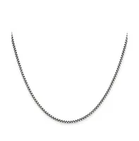 Chisel Stainless Steel Antiqued 2.25mm Box Chain Necklace