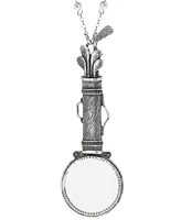 2028 Imitation Pearl Chain Golf Magnifier Necklace