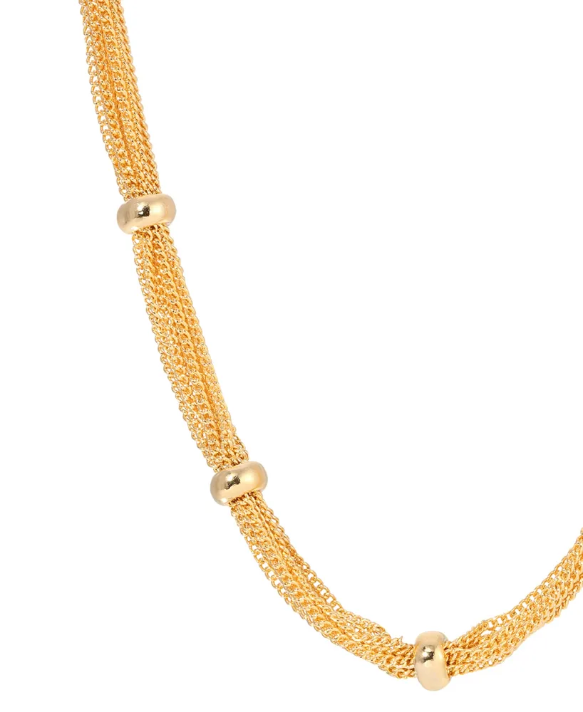 2028 Gold-Tone Station Dainty and Delicate Chain Necklace - Gold