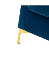 Velvet Tufted Arm Chair With Cushion back
