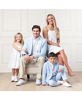Hope & Henry Men's Organic Long Sleeve Seersucker Button Down Shirt
