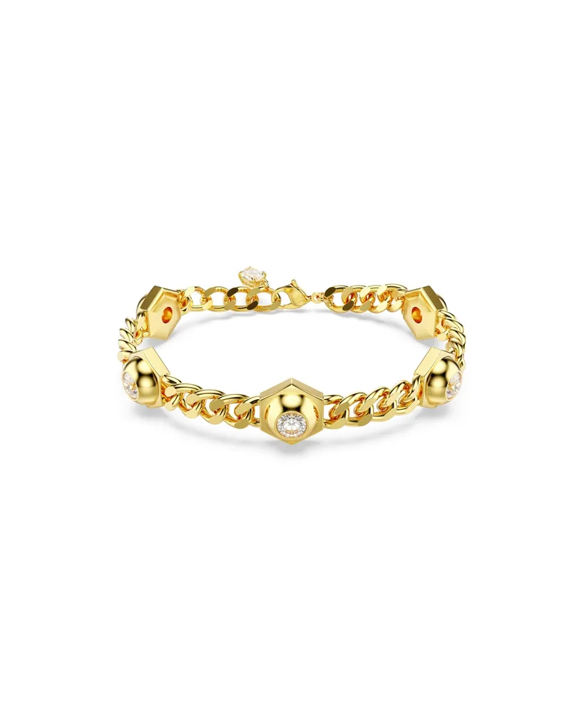 Swarovski Round Cut, White, Gold-Tone or Ruthenium Plated Numina Bracelet