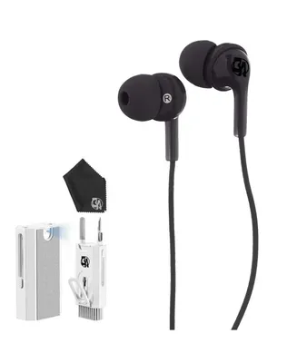 Basics In Ear Wired Headphones, Ear buds with Microphone No Wireless Technology, Black