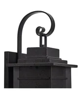 Bransford 28 1/4" High Farmhouse Rustic Outdoor Wall Light Fixture Mount Porch House Exterior Outside Lantern Scroll Weatherproof Black