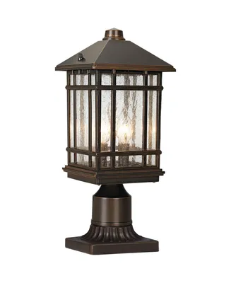 Sierra Craftsman Rustic Farmhouse Mission Outdoor Post Light Fixture Rubbed Bronze 2